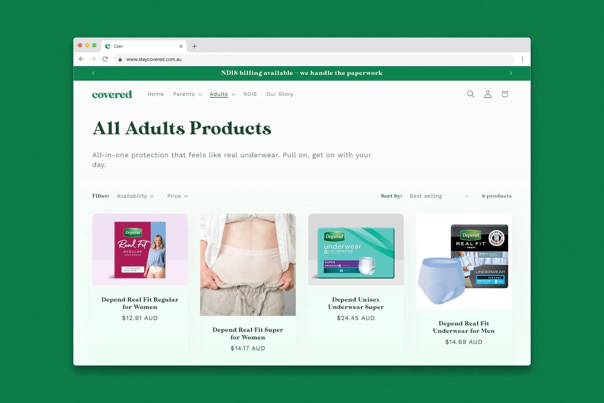 Covered adults collection